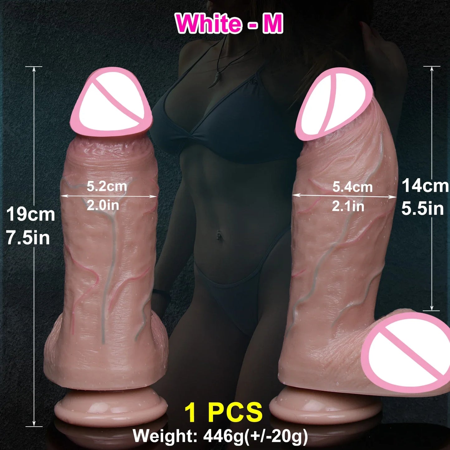 "DeepFeel DualSkin Dildo" – Gode Réaliste Épais à Ventouse