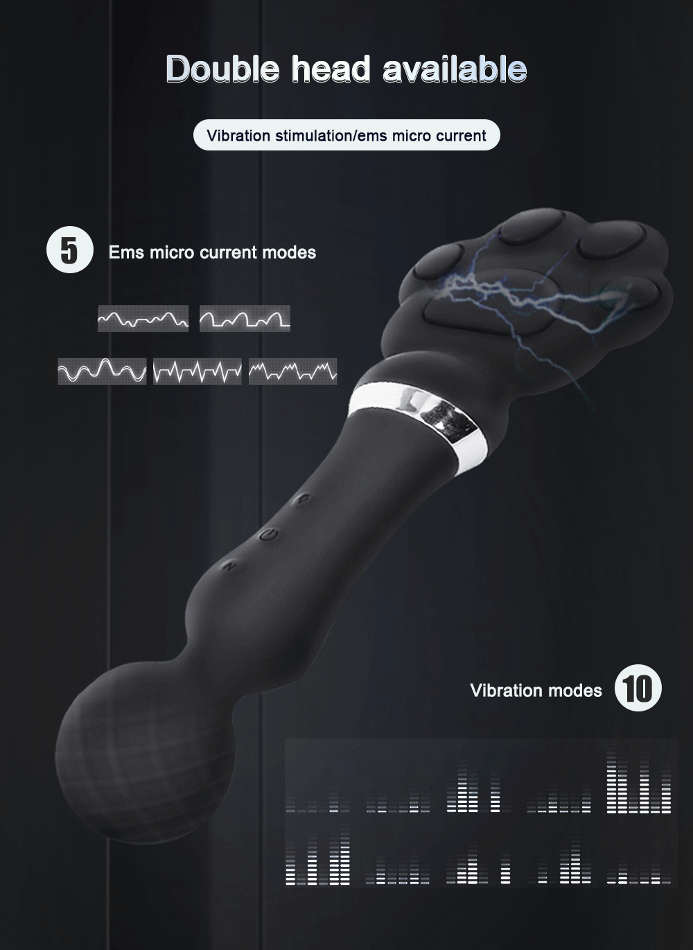 "ShockWave Wand" – Vibromasseur AV & Électrostimulation