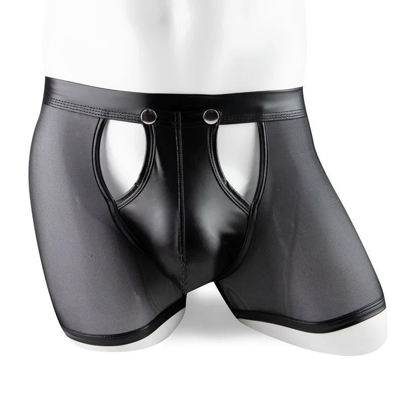 "Shadow Luxe" – Boxer Transparent avec Poche Amovible