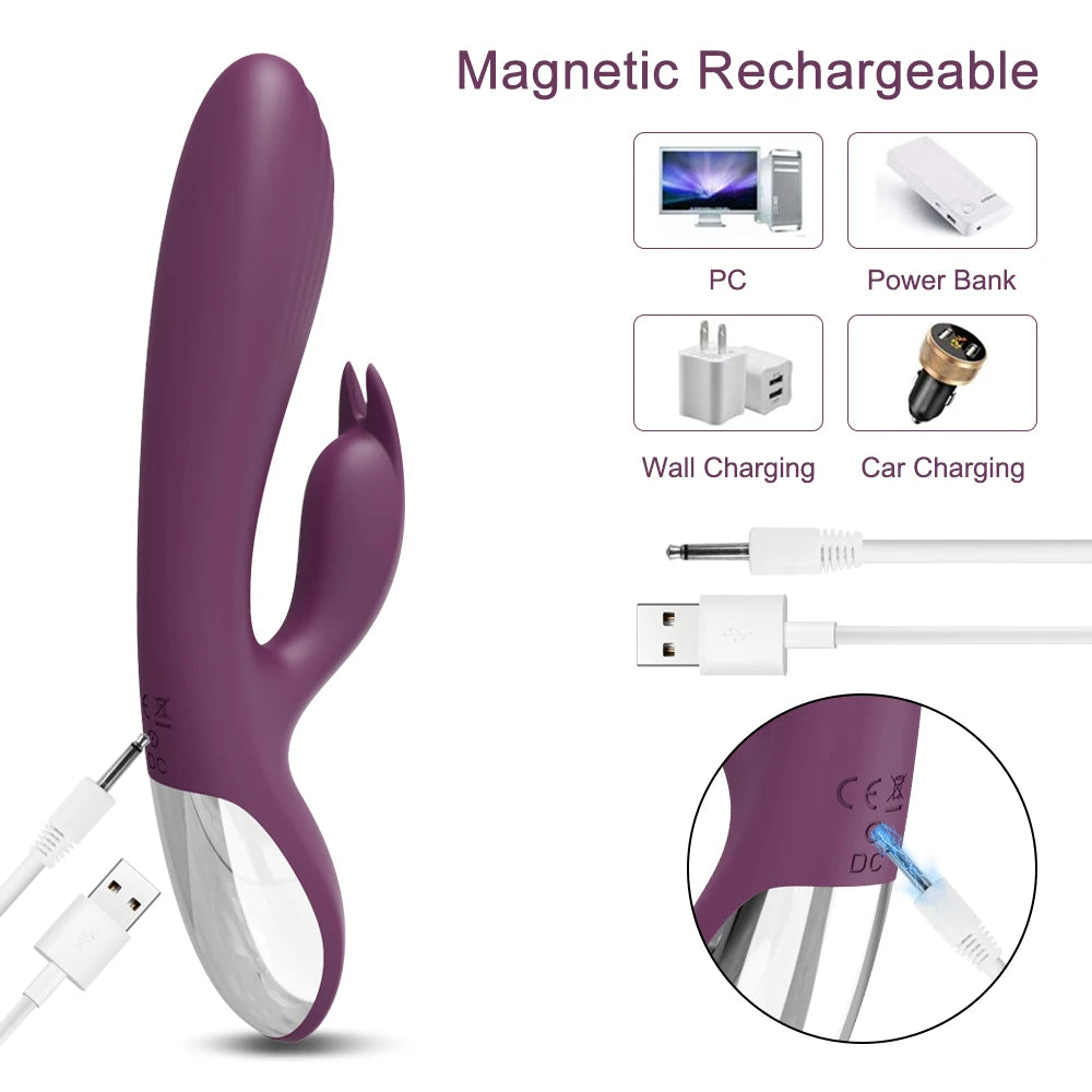 "Rabbit Bliss" – Vibrateur G-Spot et Clitoris à Double Moteur