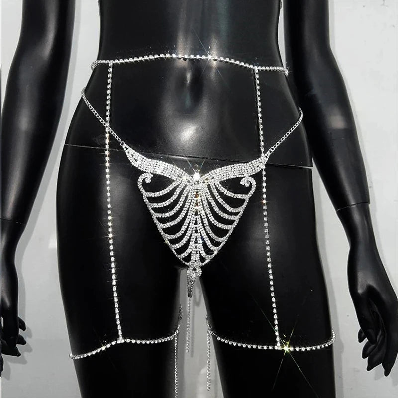 Crystal Allure – Ensemble String & Chaîne de Taille