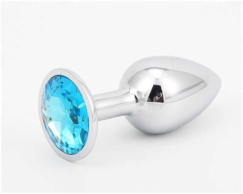 "CrystalSteel" – Plug Anal en Acier Inoxydable avec Base en Cristal