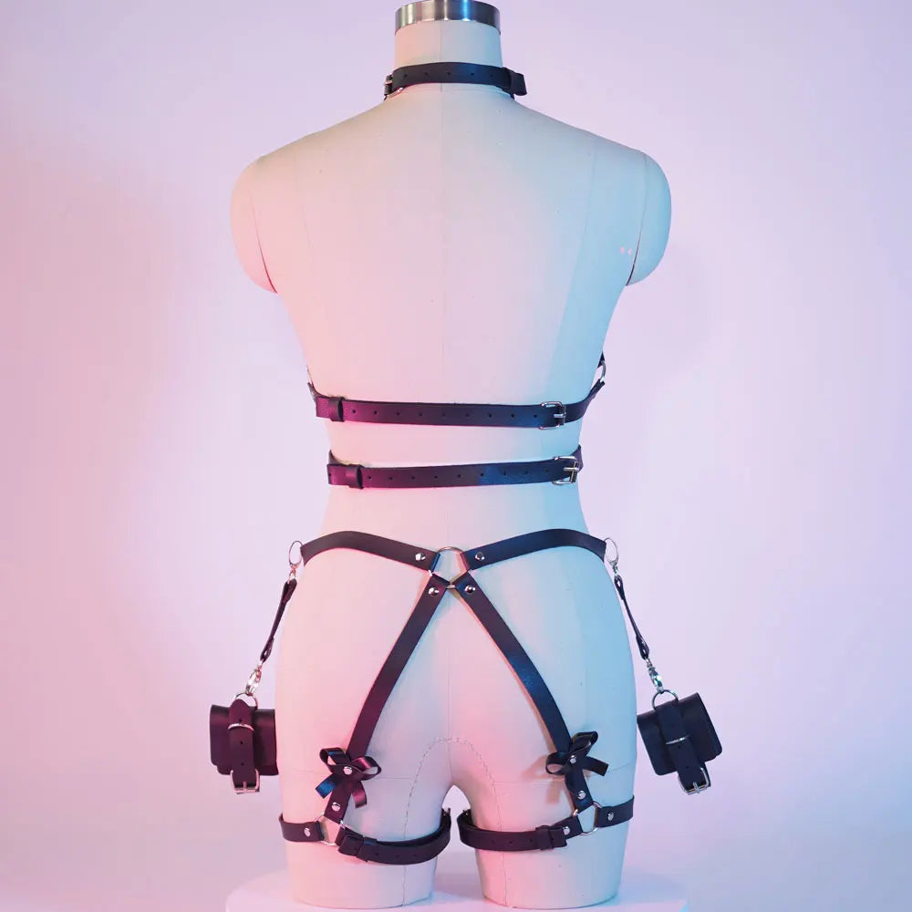 Harnais Sexy en Simili Cuir – Lingerie Bondage & Gothique