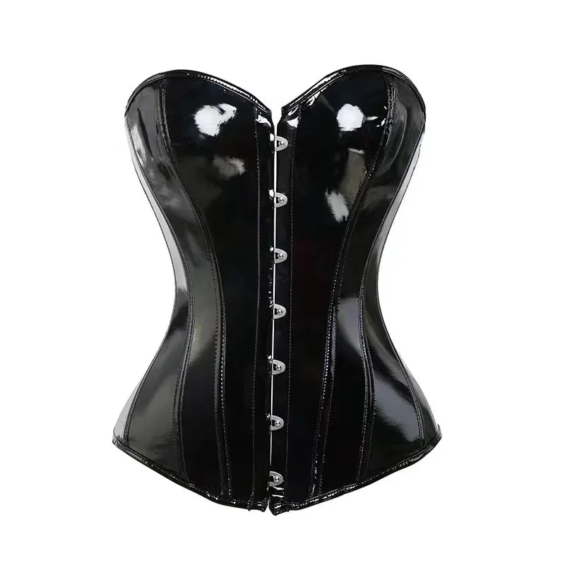 Velvet Night – Corset Vinyle Brillant