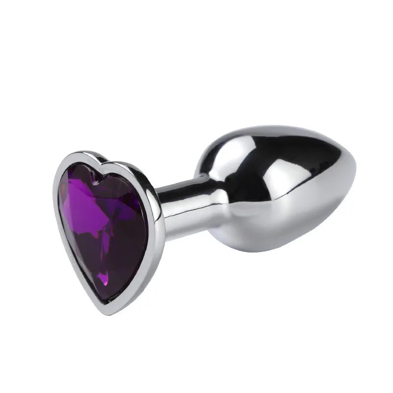 "Heart-Shaped Stainless Steel Butt Plug" – Bijou Anal Élégant en Métal Lisse