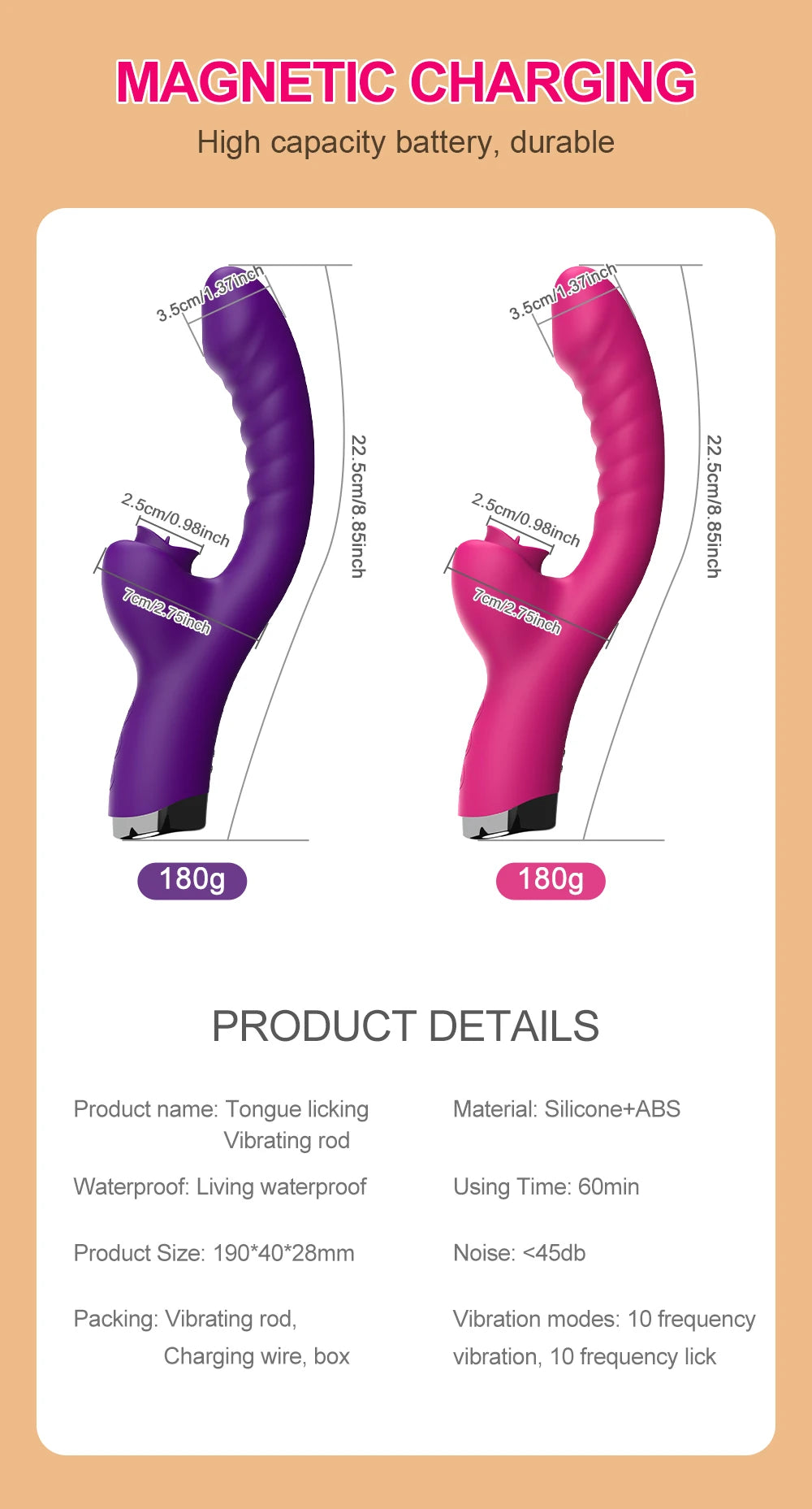 "LickWave" – Vibromasseur 2-en-1 avec Langue Léchante