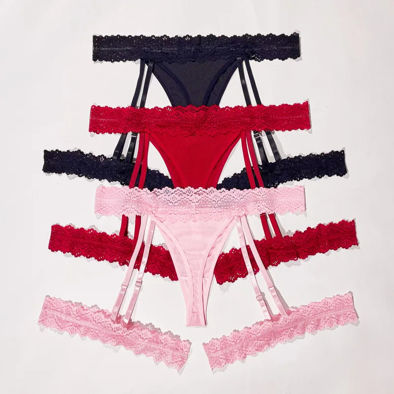 "Lace Elegance" – G-String Sexy Plus Size avec Suspension