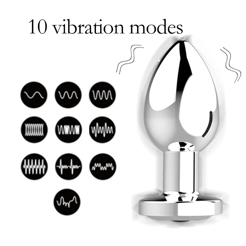 "Remote-Controlled Vibrating Metal Anal Plug" – Plaisir à Distance et Vibrations Multiples
