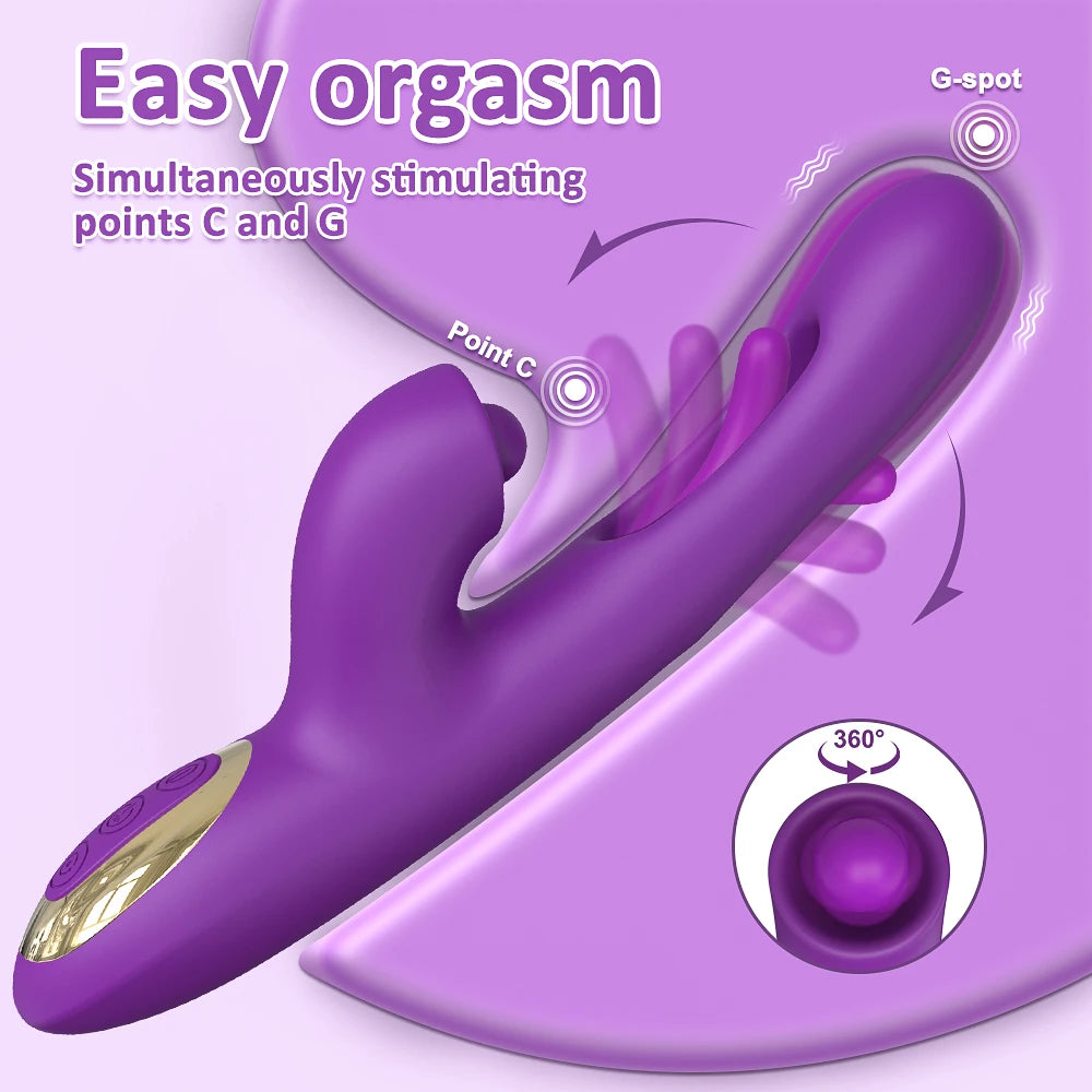 "Tap & Vibe" – Vibrateur G-Spot avec Fonction Tapping et Stimulation du Clitoris