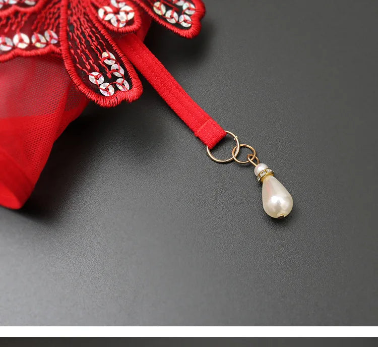 Butterfly Desire – String Brodé Érotique