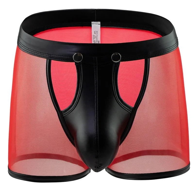 "Shadow Luxe" – Boxer Transparent avec Poche Amovible