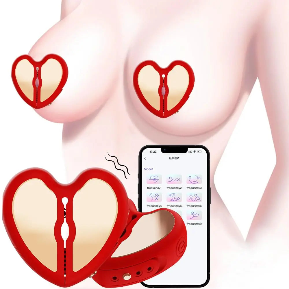 Pinces Vibrantes Connectées – Stimulation des Tétons & Massage Érotique