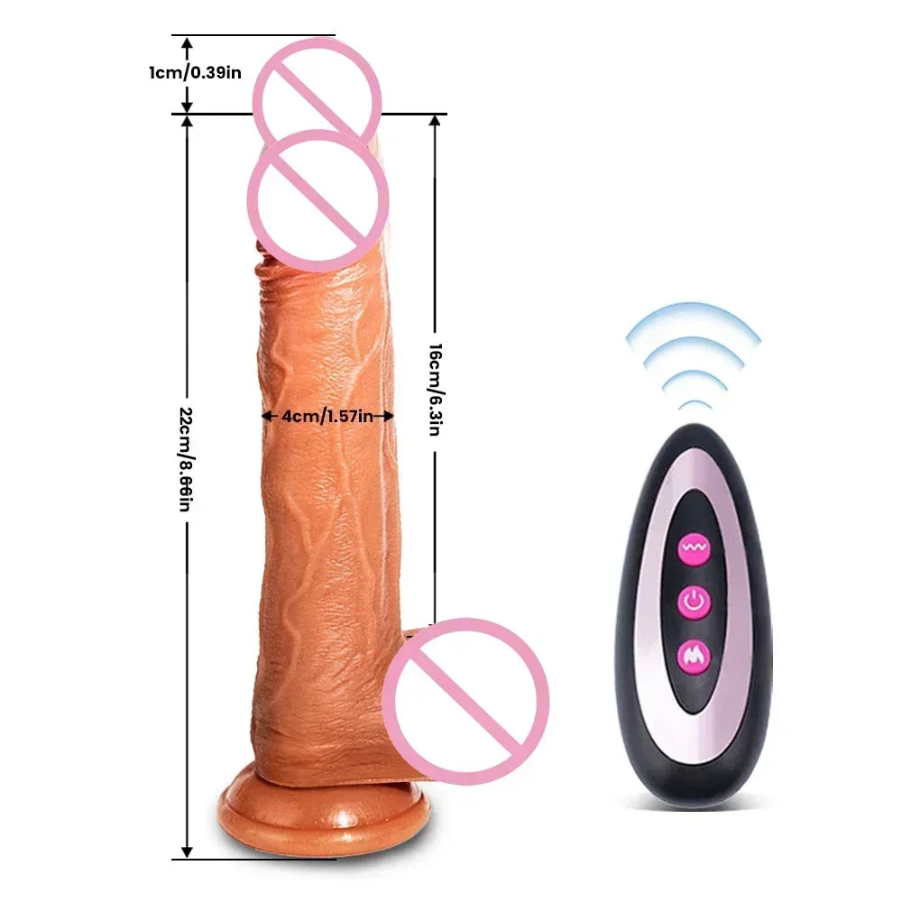 "SatisfyMax" – Vibrateur Télescopique Chauffant avec Contrôle à Distance pour Stimulation Réaliste