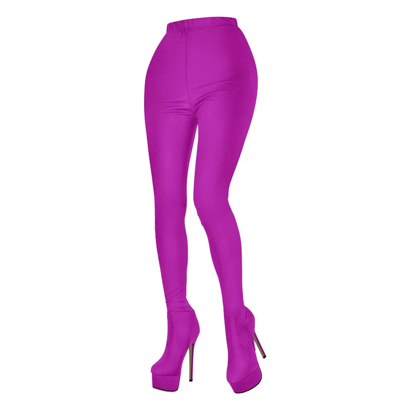 "Velvet Stride – Cuissardes Stretch 16cm Stiletto Noir"