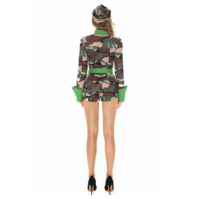 "Combat Temptation" – Costume Sexy Camouflage d'Officier de Police