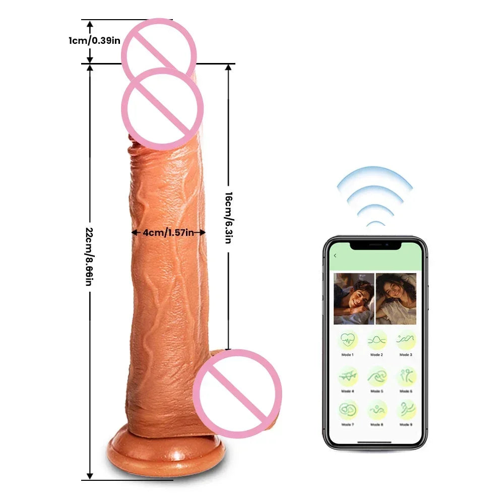"SatisfyMax" – Vibrateur Télescopique Chauffant avec Contrôle à Distance pour Stimulation Réaliste