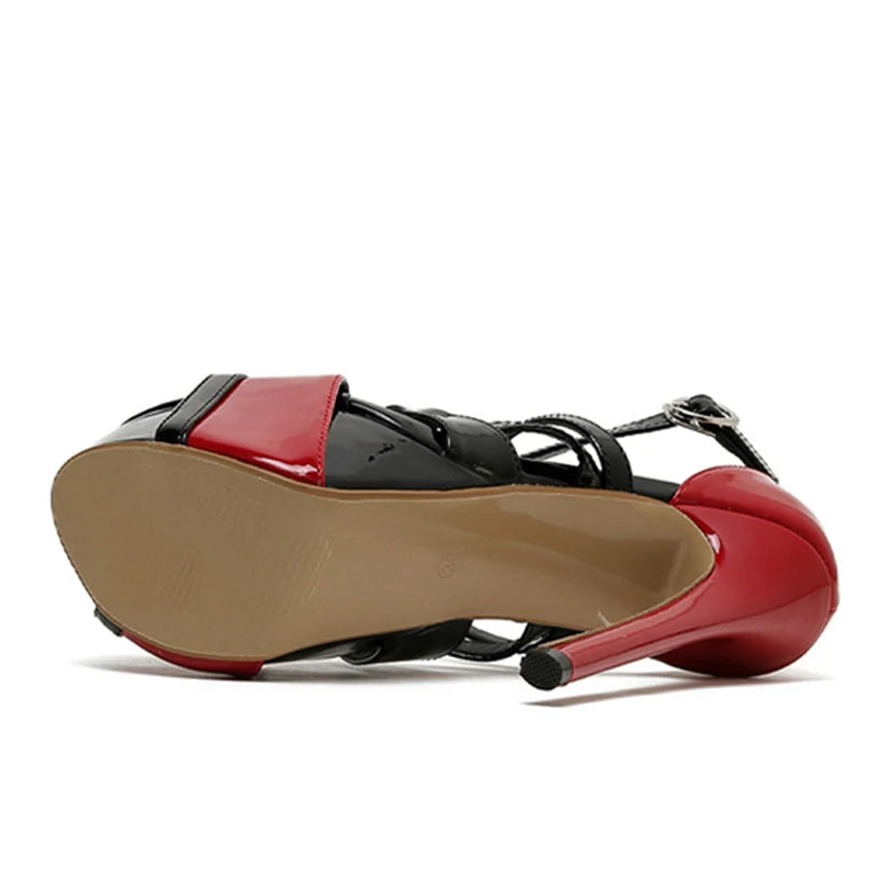 "Sexy Peep Toe 16.5CM Extreme High Heels" – Sandales Ultra-Hautes