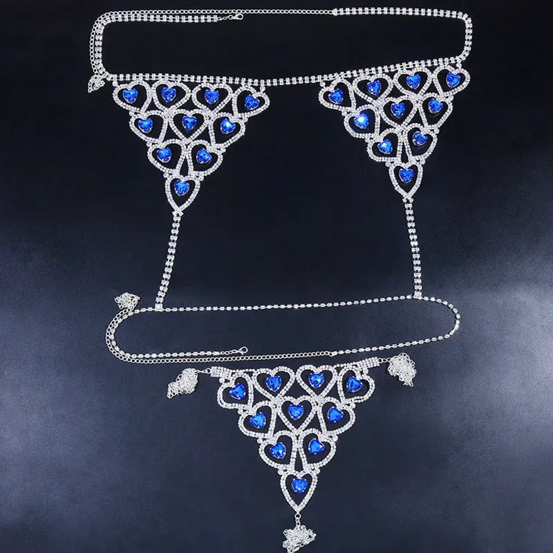 Blue Gem – Chaîne de corps Sexy & Élégante