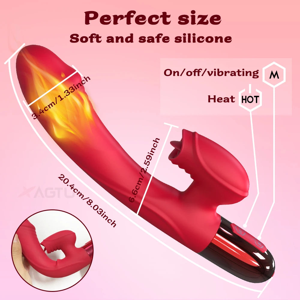 "HeatWave Bunny" – Vibromasseur Rabbit Chauffant & Lèche-Clitoris