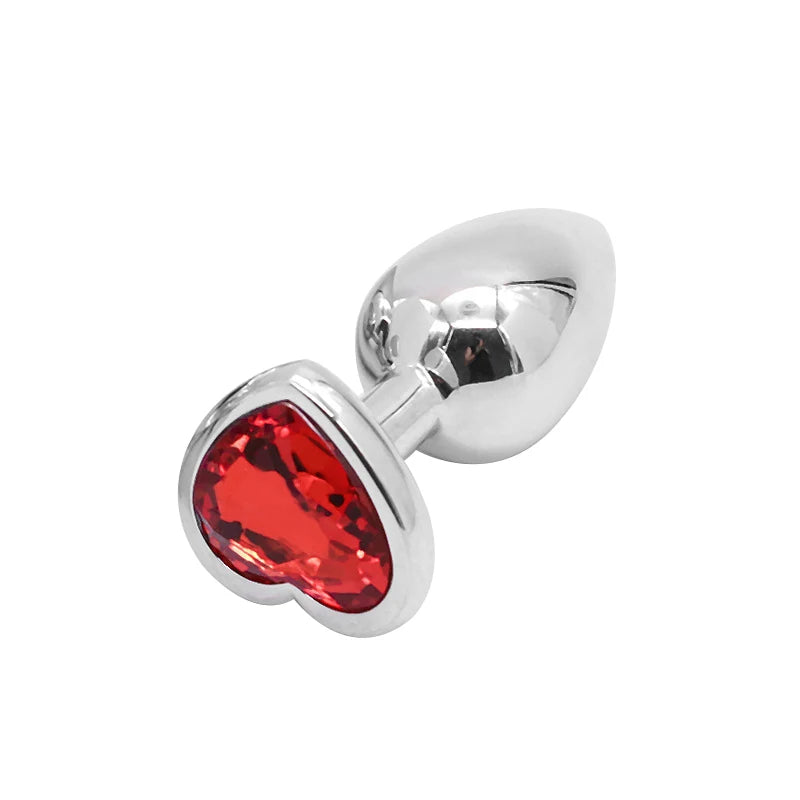 "Heart-Shaped Stainless Steel Butt Plug" – Bijou Anal Élégant en Métal Lisse