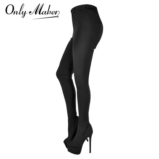 "Velvet Stride – Cuissardes Stretch 16cm Stiletto Noir"
