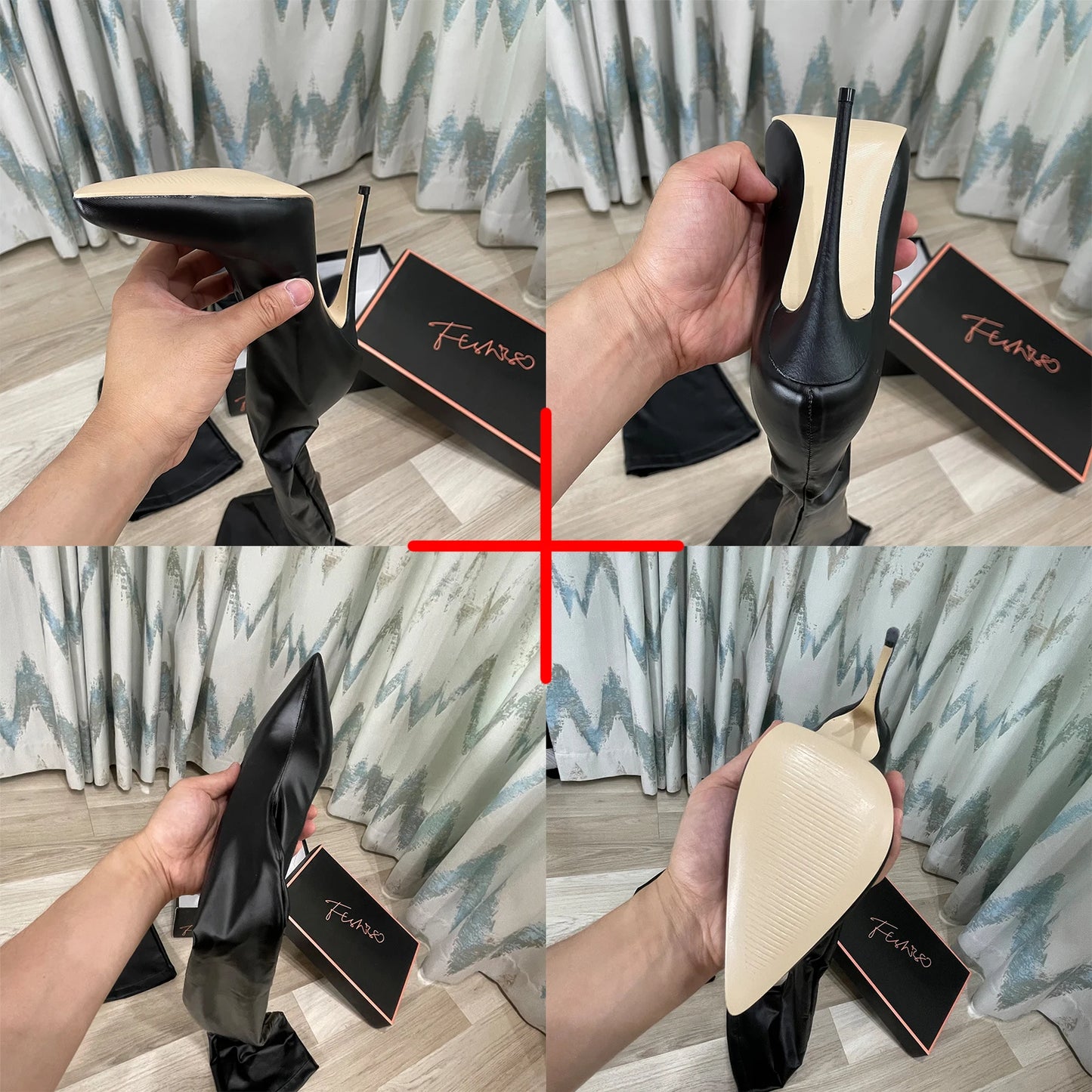 Night Siren – Cuissardes Wet Look à Talon Aiguille Ultra Haut"
