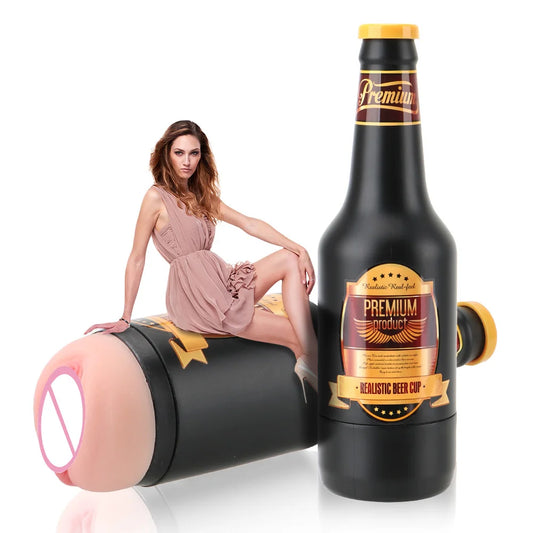"BeerLover Cup" – Masturbateur Bouteille de Bière avec Vagin Réaliste en Silicone