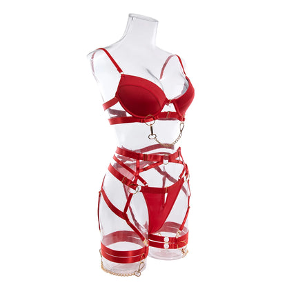 Eclipse Métallique – Ensemble Lingerie 5 Pièces