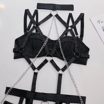 "Obsession Chain" – Ensemble Bondage Érotique 4 Pièces