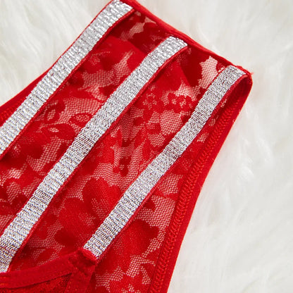 "Floral Whisper" – Culotte Sexy en Dentelle Transparente
