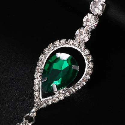 Emerald Glow – Chaîne de Poitrine Cristal Vert