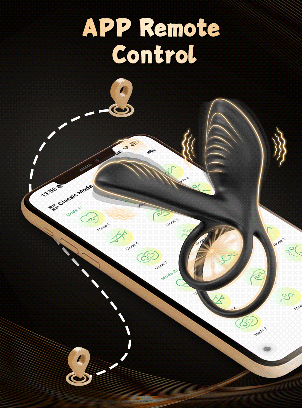 "VibeLock" – Anneau Vibrant Bluetooth pour Couples