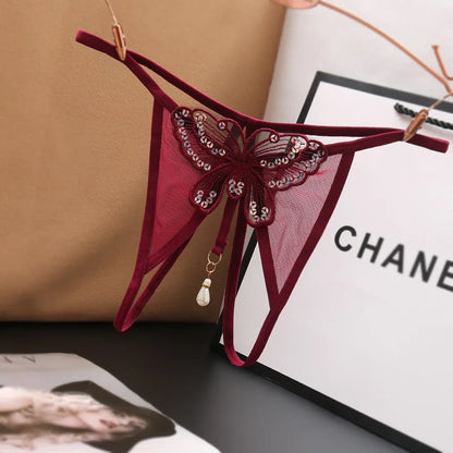 Butterfly Desire – String Brodé Érotique