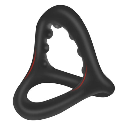 "Tri-Ring" – Anneau Pénien Triangulaire avec Billes de Massage