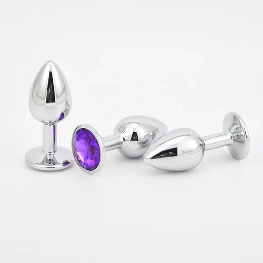 "CrystalSteel" – Plug Anal en Acier Inoxydable avec Base en Cristal