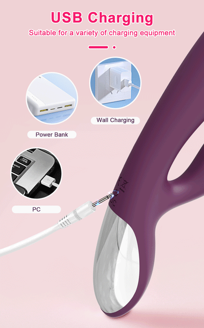 "Rabbit Bliss" – Vibrateur G-Spot et Clitoris à Double Moteur