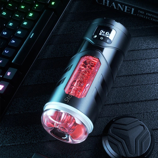 Automatic Heated Sucking Male Blowjob Masturbation Machine Vagina Pocket Suction Sex Toys Adult Goods for Man Masturbators Cup