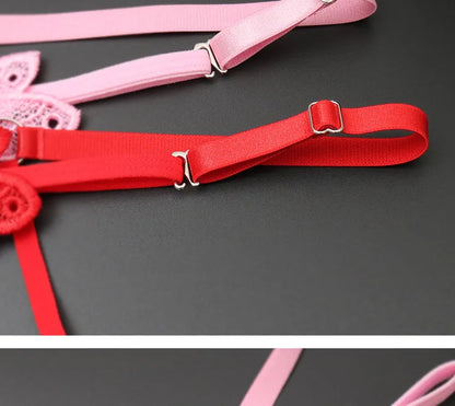 "Papillon de Minuit" – String Sexy avec Perles et Broderie Papillon