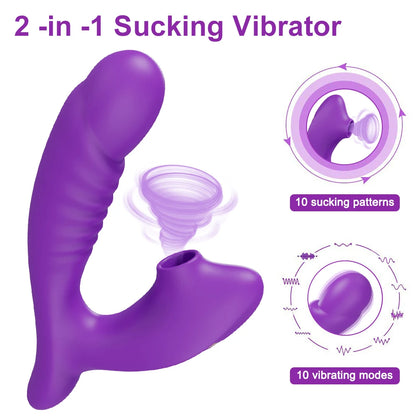 "Suck & Vibe" – Vibrateur Sucette avec Stimulation Clitoridienne et G-Spot