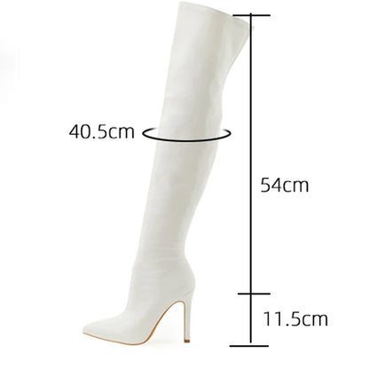 "VelvetRush" – Cuissardes Sexy à Talons Aiguille pour Femme