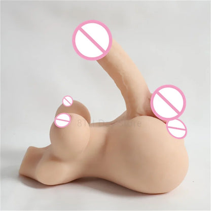 "TransFusion Duo" – Torse Masturbateur 2-en-1 avec Vagin  Dildo Réaliste