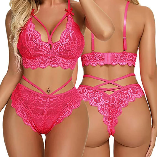 "Passion Élégante" – Ensemble Lingerie Sexy en Dentelle
