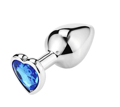 "Heart-Shaped Stainless Steel Butt Plug" – Bijou Anal Élégant en Métal Lisse