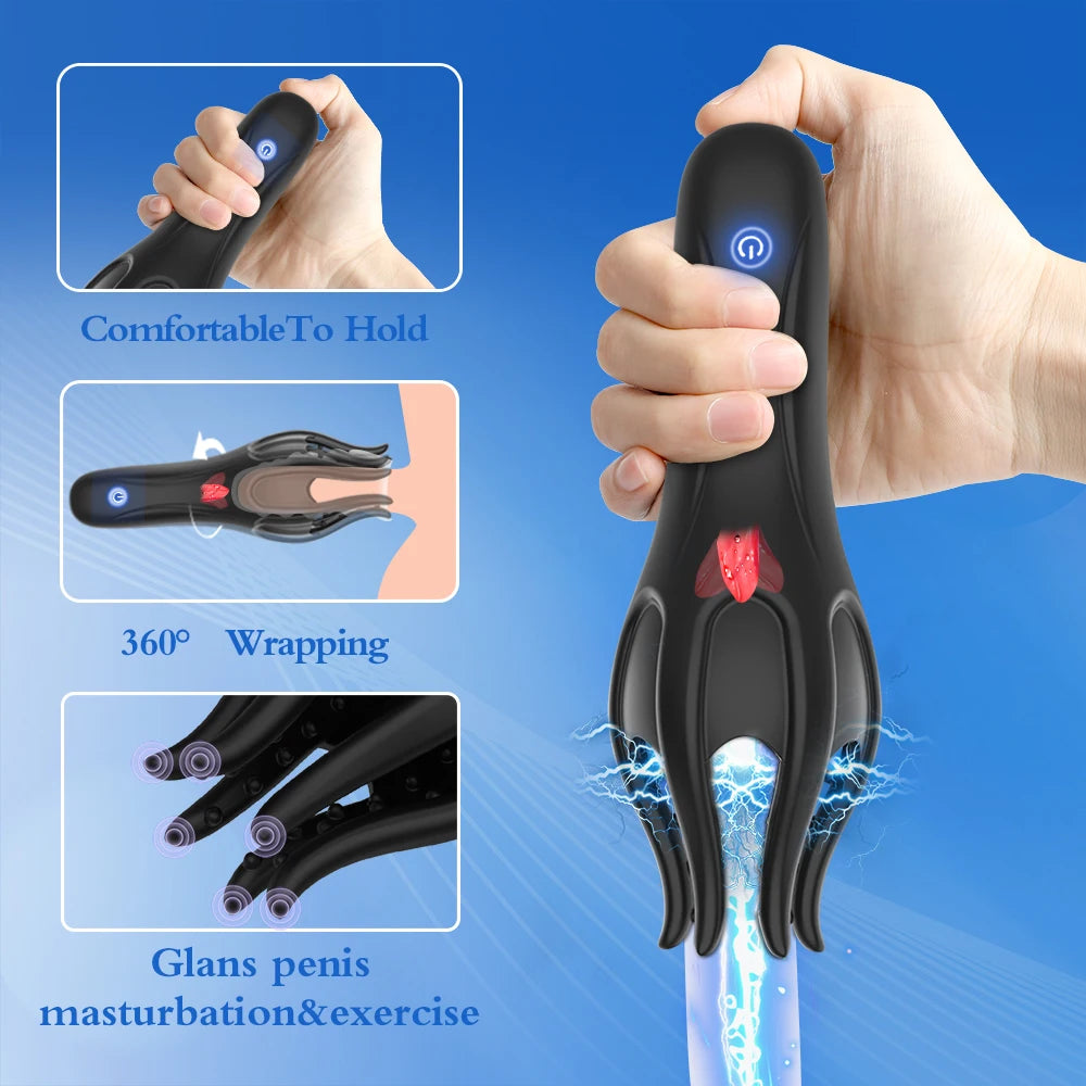 "LickMaster One" – Masturbateur Vibrant à Langue pour Stimulation du Gland