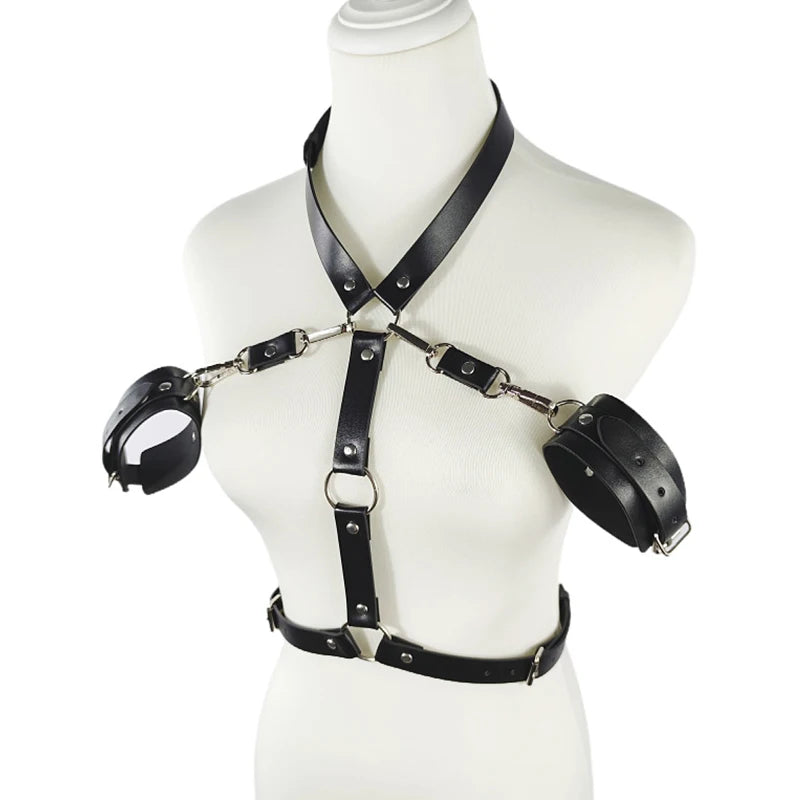 Harnais Sexy en Simili Cuir – Lingerie Fetish & Ravewear