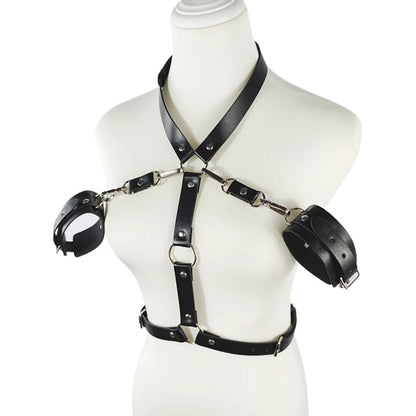 Harnais Sexy en Simili Cuir – Lingerie Fetish & Ravewear