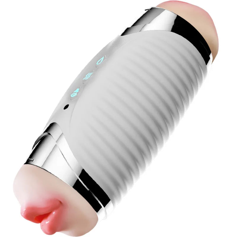 "FishCharm DualVibe Pro" – Masturbateur Électrique à Double Canal avec Vibration &a Succion