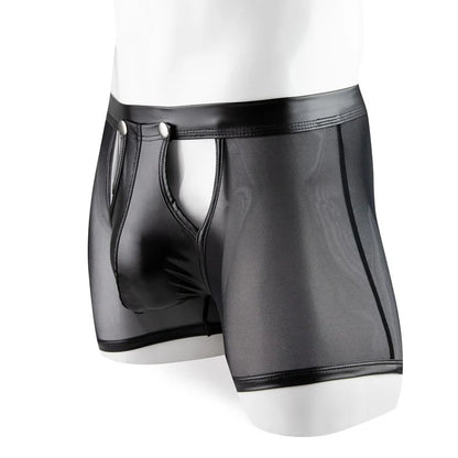 "Shadow Luxe" – Boxer Transparent avec Poche Amovible