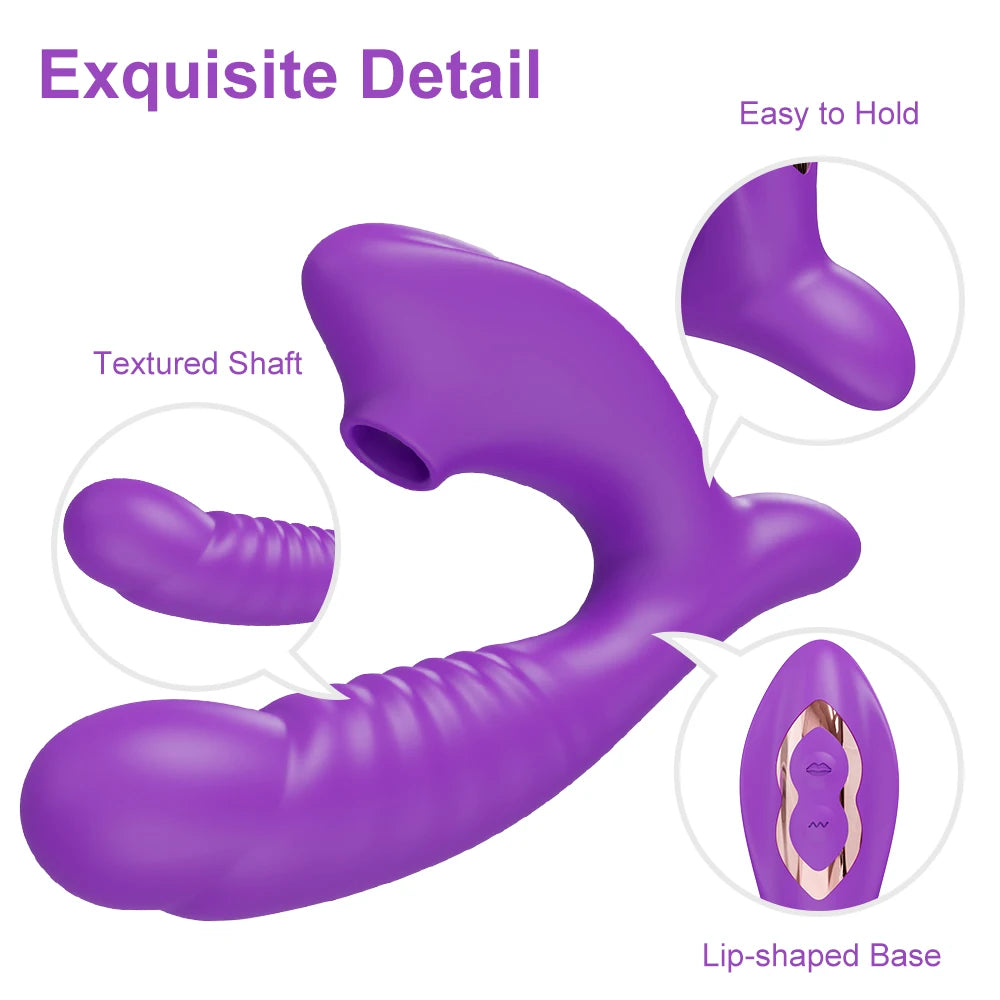 "Suck & Vibe" – Vibrateur Sucette avec Stimulation Clitoridienne et G-Spot