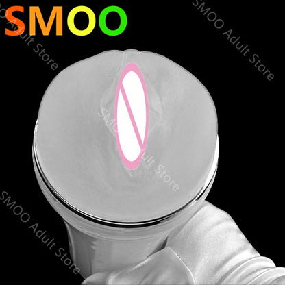 "Flesh the Light" – Vagin Artificiel Transparent Ultra-Réaliste pour Masturbation Manuelle